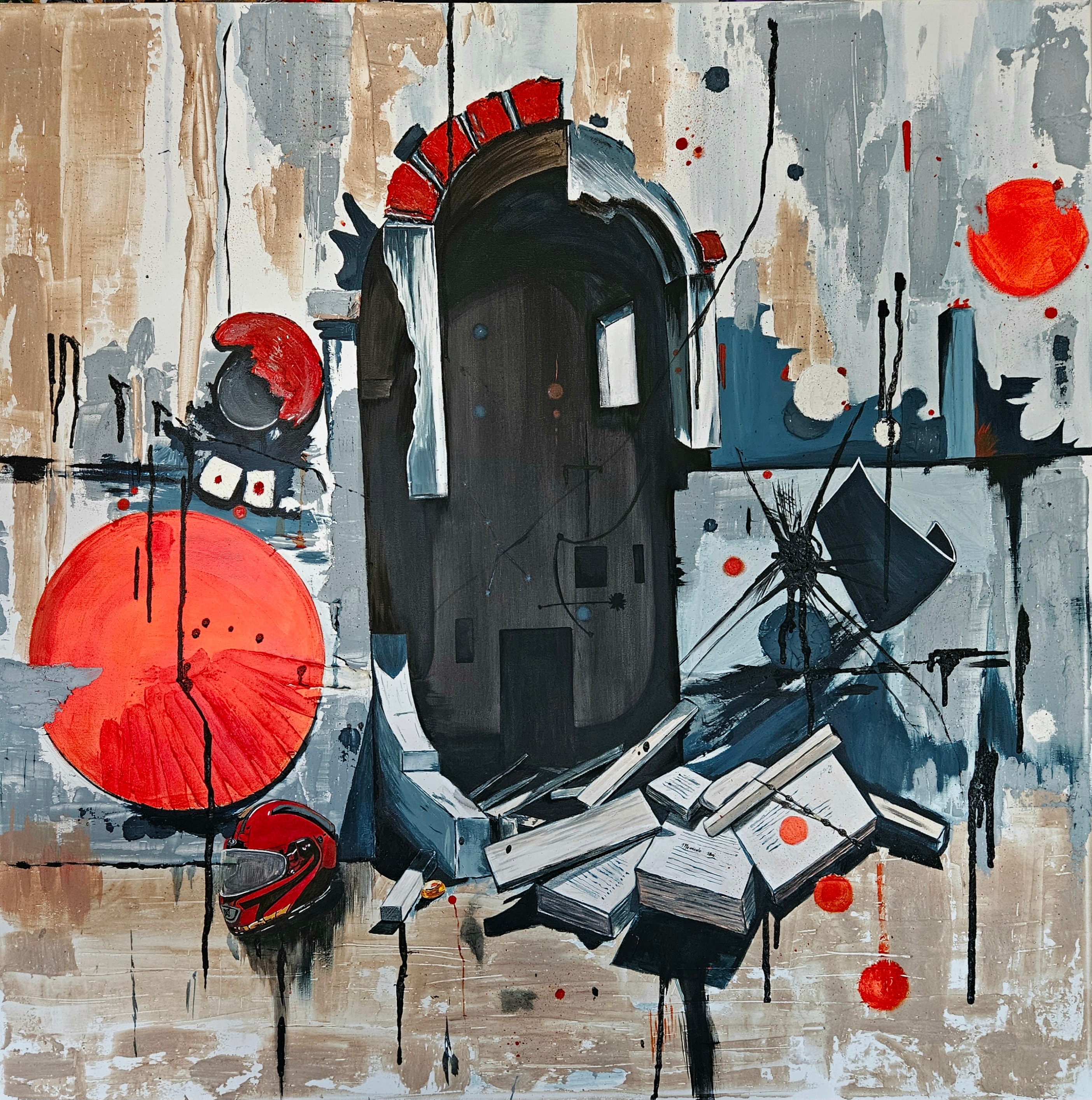 Obra de la serie Ruinas de Triz Jordán - Acrílico sobre lienzo